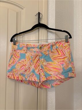 Lilly Pulitzer Blue Pink Yellow Printed Walsh Shorts size 2